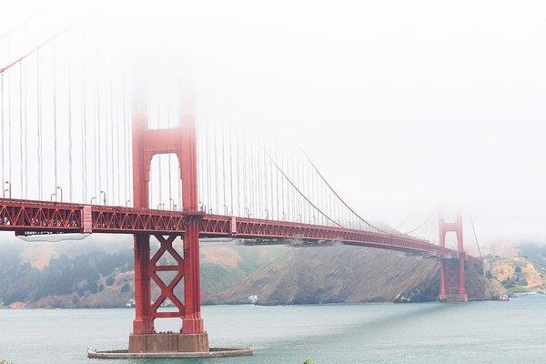 "Foggy Day at a Golden Gate Bridge" Prints and Products