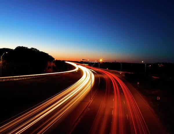 "Freeway Light Trails" Prints and Products