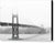 Foggy Day at the Golden Gate Bridge in Black and White - Canvas Print