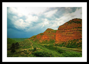 Impending thundestorms in Wyoming - Framed Print