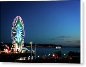 Seattle by the Sea Ferris Wheel  - Canvas Print