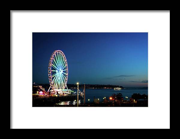 Seattle by the Sea Ferris Wheel  - Framed Print