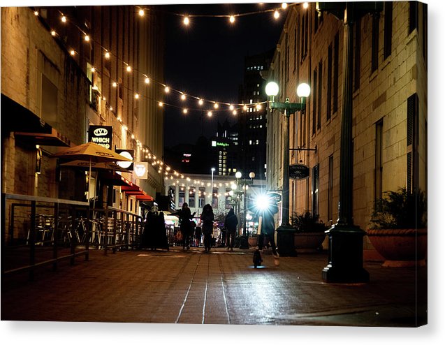 Street Lights in the Alley - Canvas Print