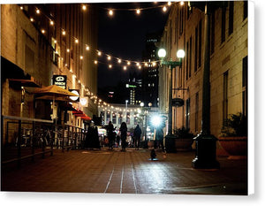 Street Lights in the Alley - Canvas Print
