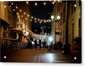 Street Lights in the Alley - Acrylic Print