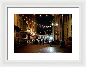 Street Lights in the Alley - Framed Print